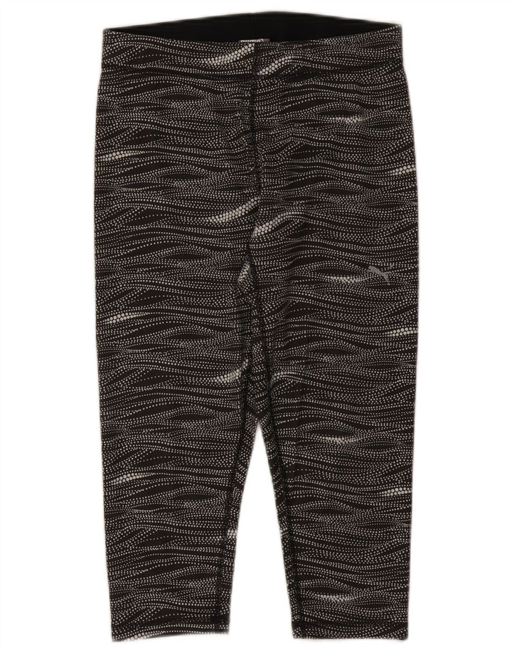 Leggings Capri da donna Puma UK 14 poliestere a righe nere medie