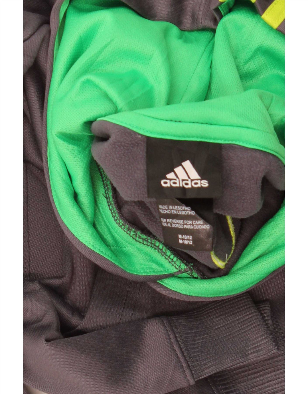 Felpa con cappuccio grafica da uomo Adidas, poliestere color block grigio medio