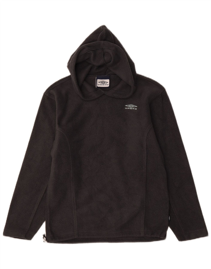 Maglione in pile con cappuccio Umbro per ragazzi 9-10 anni in poliestere grigio