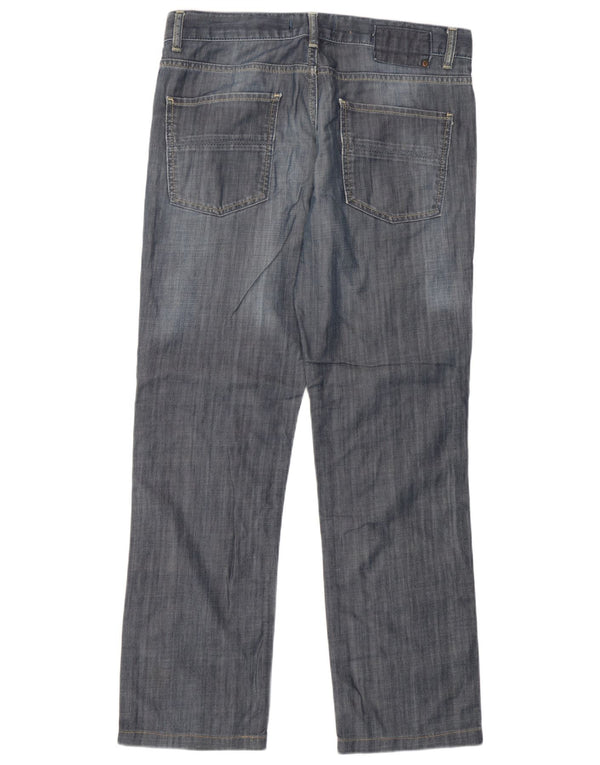 Jeans dritti da uomo Zara EU 42 Large W32 L30 Cotone blu