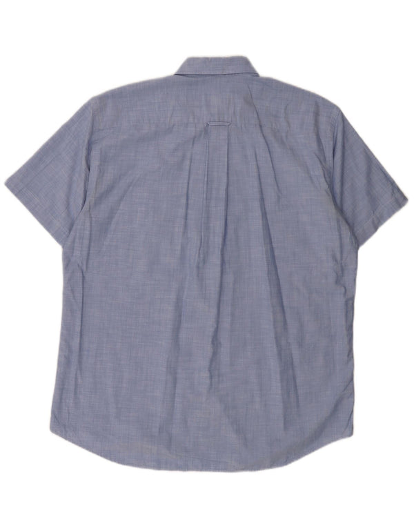 LACOSTE Camicia a maniche corte da uomo taglia 40 cotone blu medio