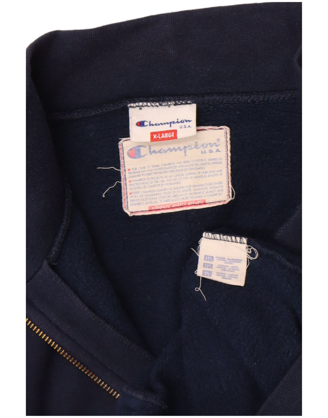 Giacca da tuta da uomo Champion XL in cotone blu navy
