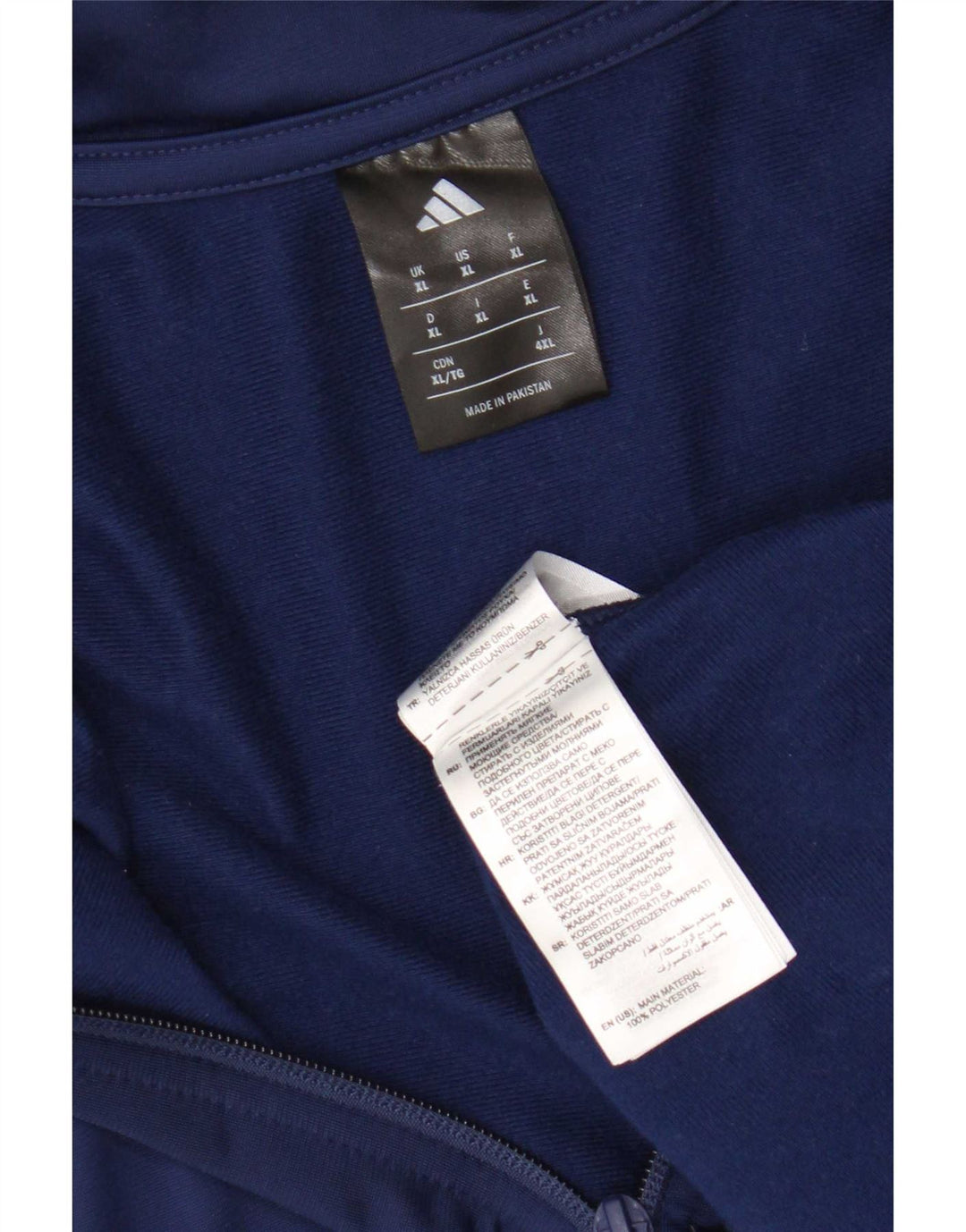 Giacca da ginnastica da uomo Adidas XL in poliestere blu navy