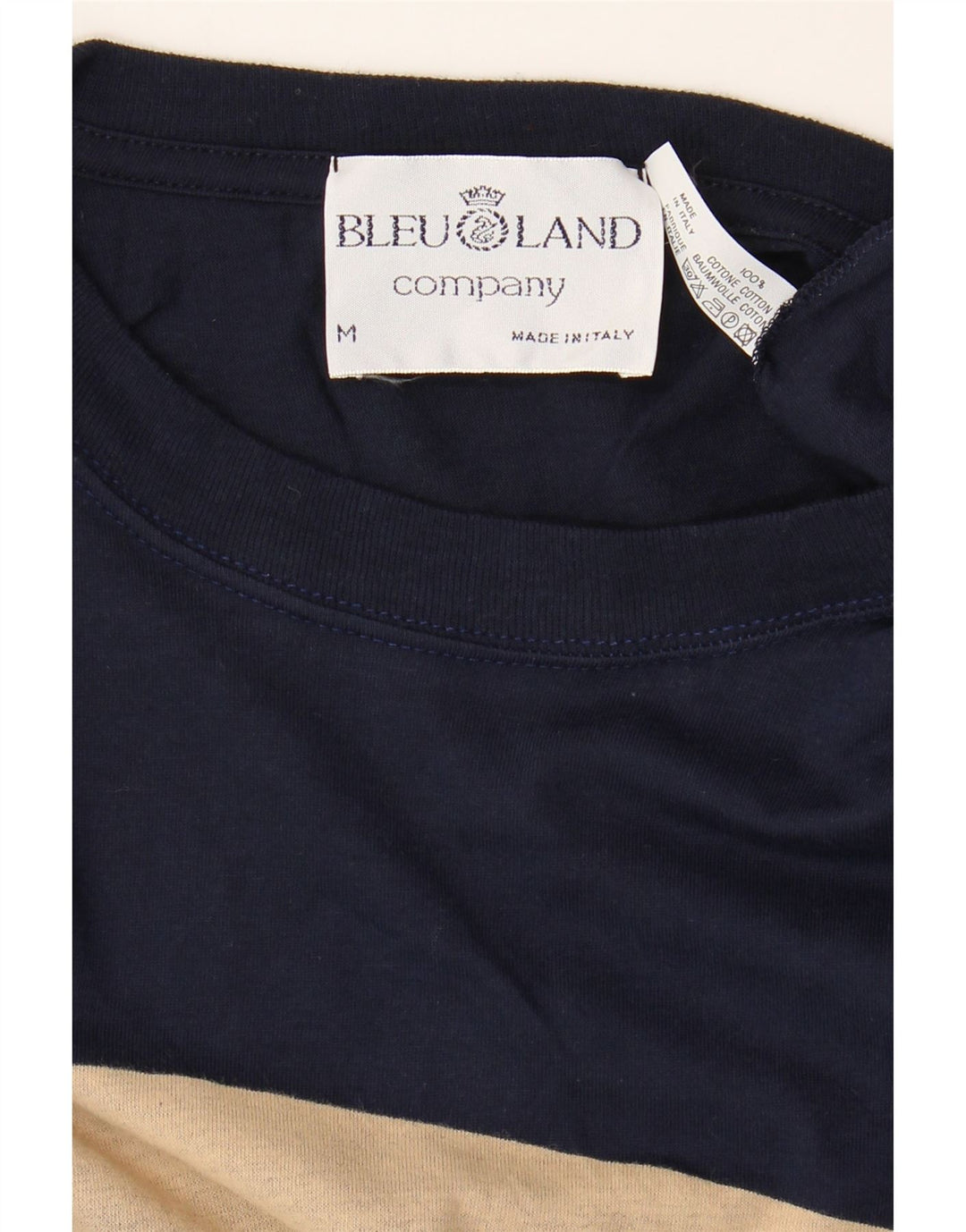 T-shirt grafica da uomo vintage Top in cotone blu navy medio