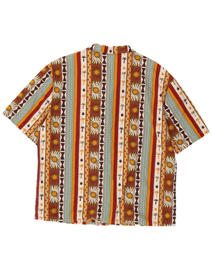 Camicia a maniche corte da uomo Zara grande in cotone floreale multicolore