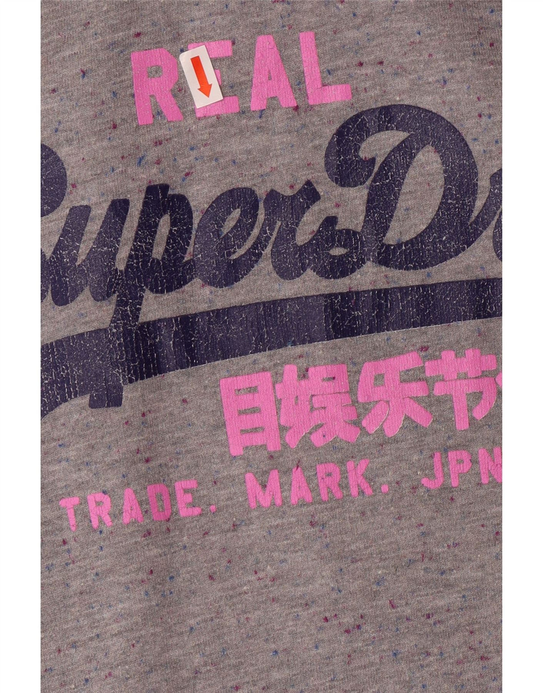 Felpa con cappuccio grafica da donna SUPERDRY UK 14 Poliestere screziato grigio medio