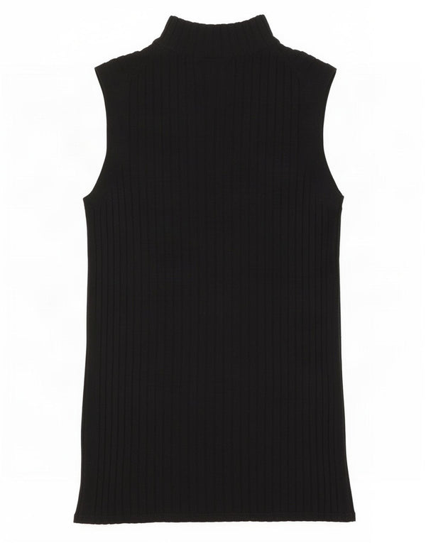 Marks & Spencer Womens Vest Tank Top UK 10 Small Black
