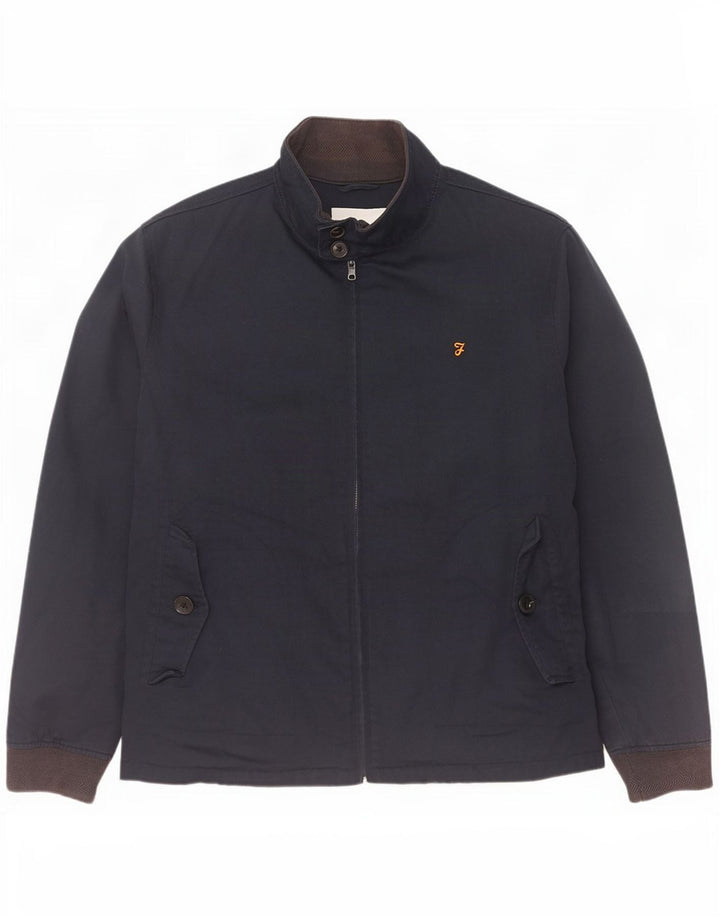 Giacca bomber da uomo Farah UK 40 grande cotone blu navy