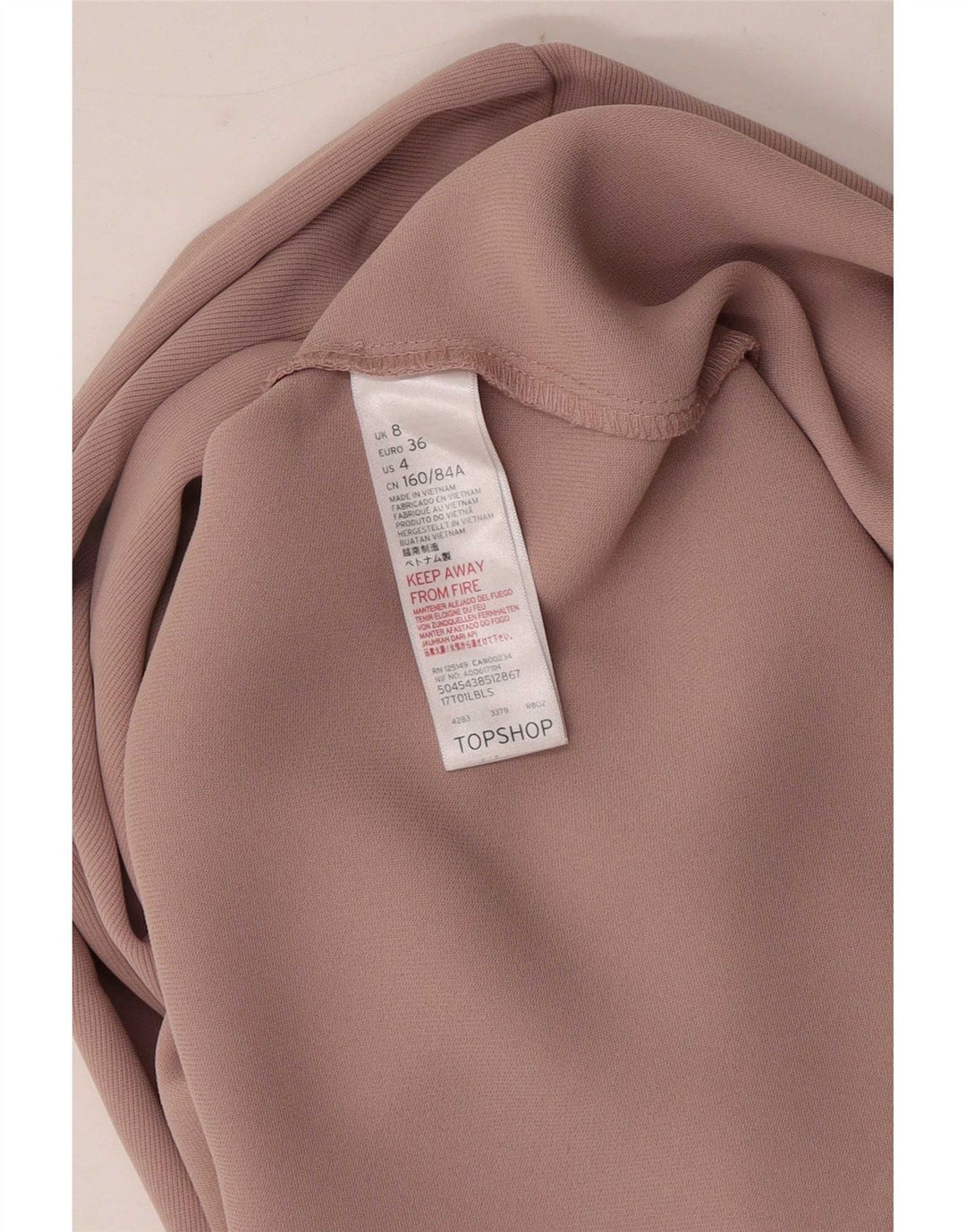 Giacca blazer aperta da donna Topshop UK 8 piccola poliestere rosa