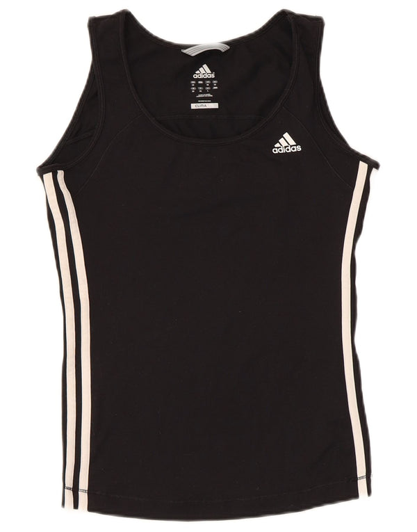 ADIDAS Womens Climalite Vest Top UK 12 Medium Black Polyamide
