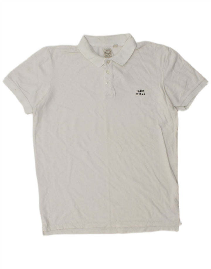 Polo da uomo Jack Wills in cotone bianco medio
