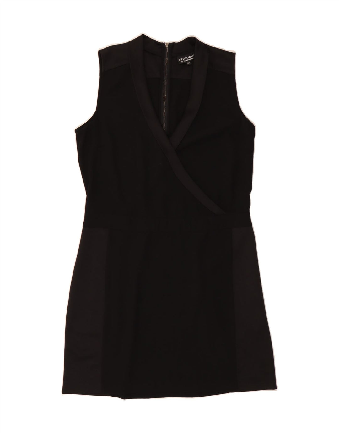 WAREHOUSE Womens Sleeveless Sheath Dress UK 14 Medium Black Polyester Vintage Warehouse and Second-Hand Warehouse from Messina Hembry 