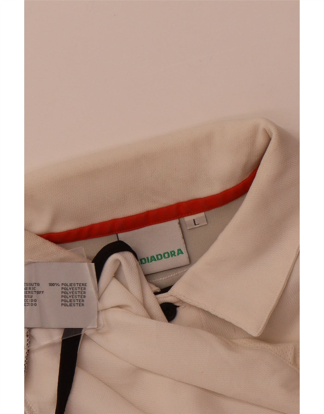 Polo Diadora Uomo Large in poliestere color block bianco