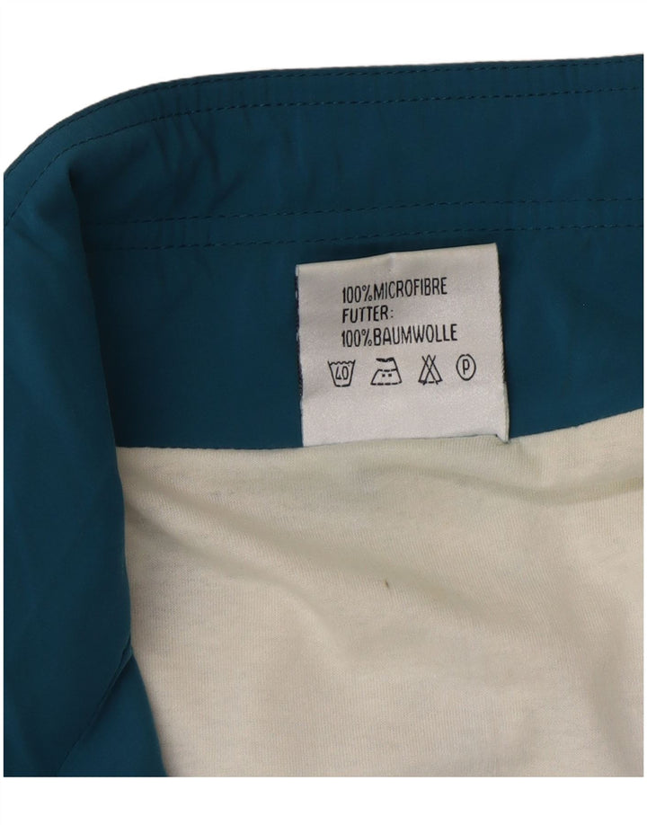 Giacca da ginnastica vintage da uomo, grande, in microfibra color block blu