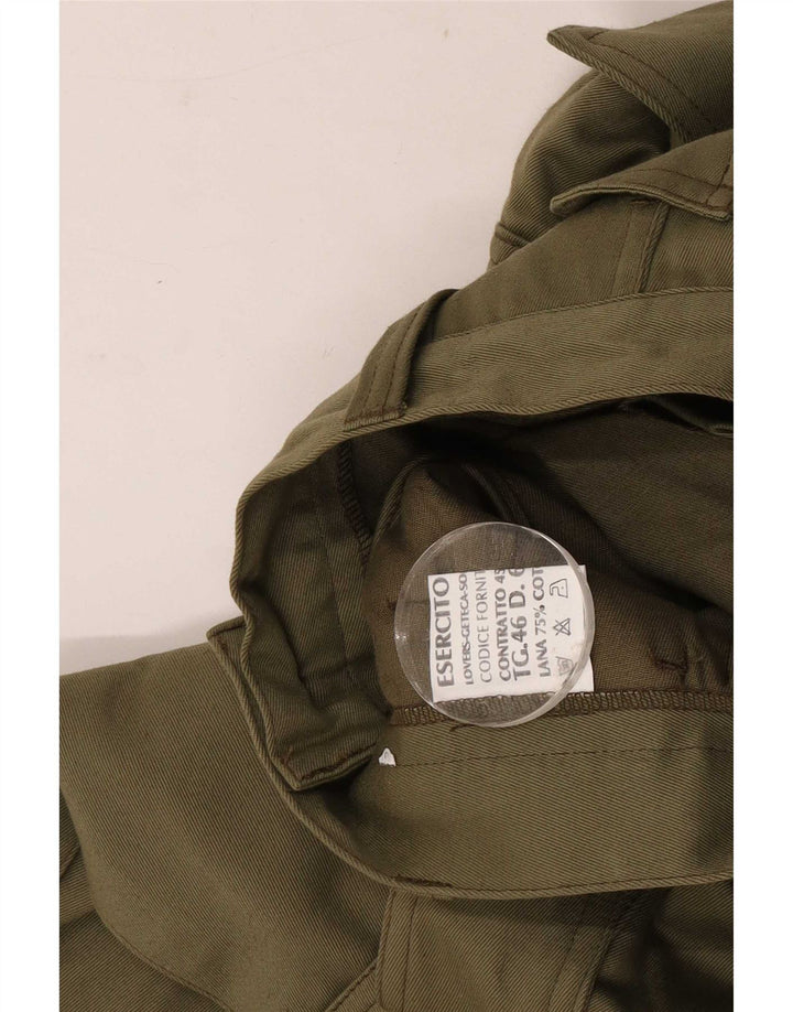 Pantaloni cargo Capri da uomo Esercito IT 46 Small W30 L18 Lana kaki