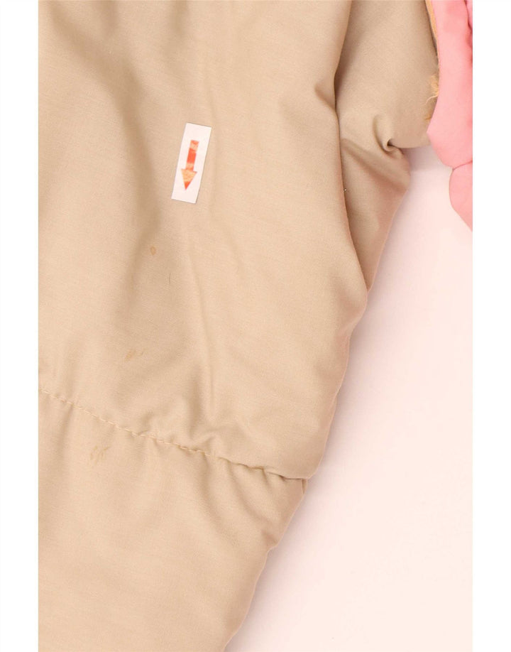 Giacca imbottita vintage da uomo IT 48 in cotone color block rosa medio