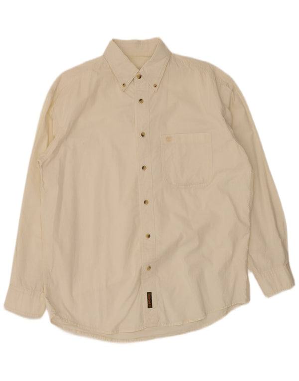 Camicia da uomo Timberland in cotone beige medio