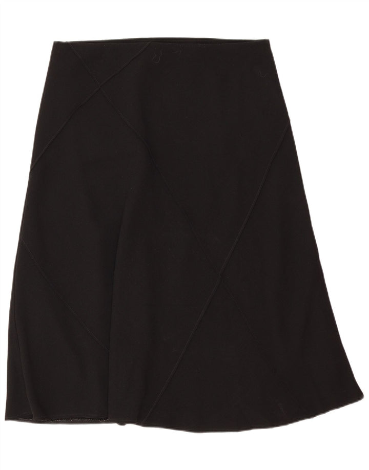 Gonna a trapezio da donna Marks & Spencer UK 14 grande W32 poliestere nero