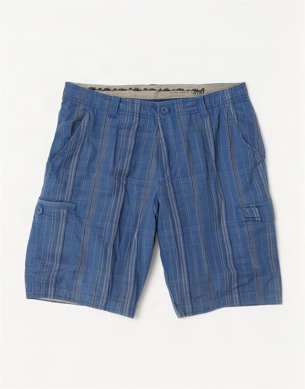 Pantaloncini cargo da uomo Nike W34 cotone a quadri blu medio