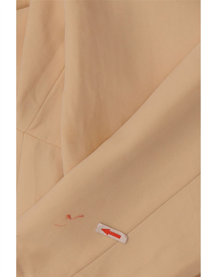 Giacca blazer oversize a 2 bottoni da donna Zara UK 10 piccola in poliestere beige