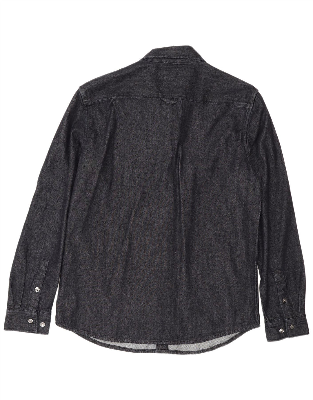 Camicia di jeans da uomo Zara grande in cotone blu navy