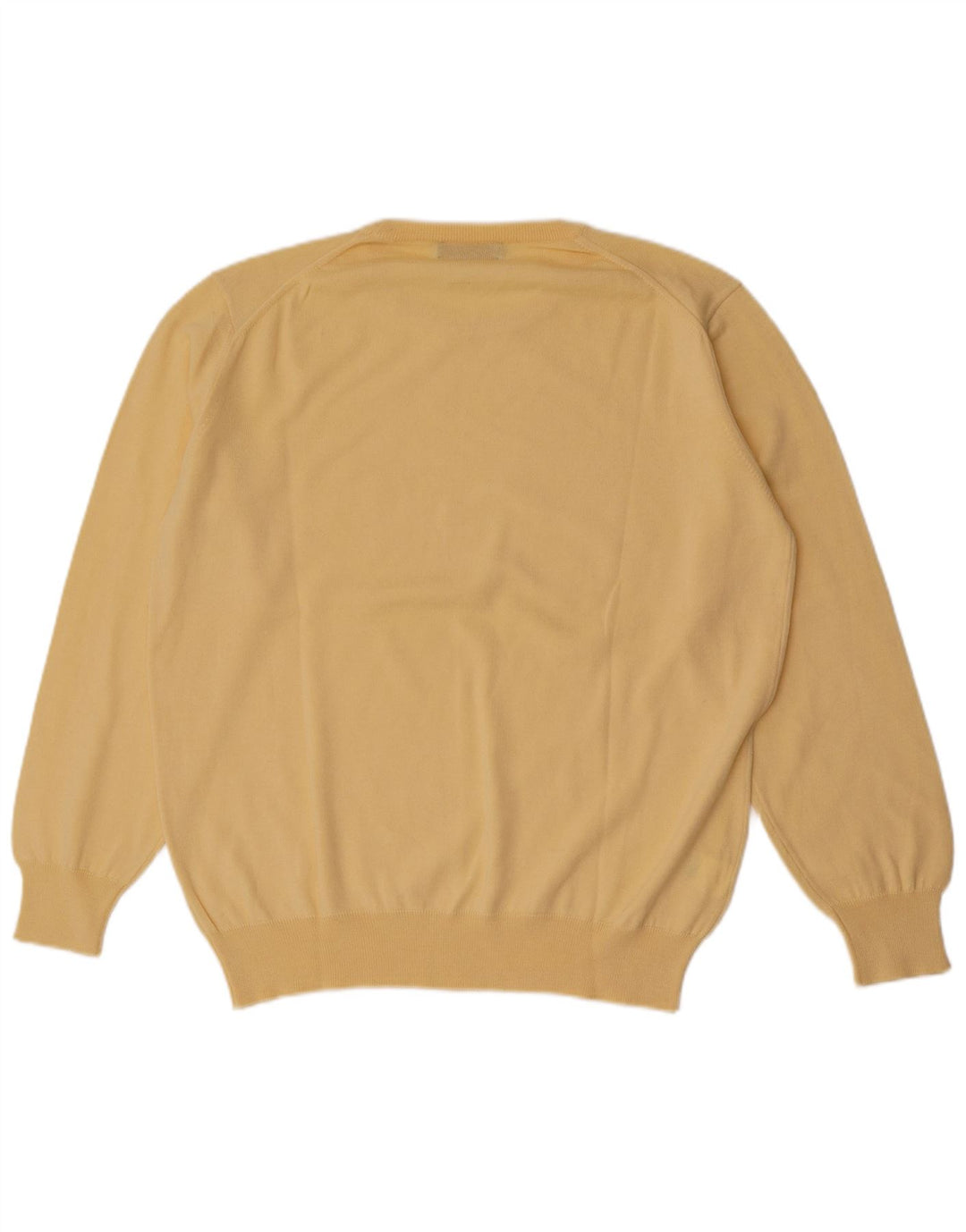 Il Granchio Maglione Uomo Girocollo Maglione Grande Giallo Lana Vergine