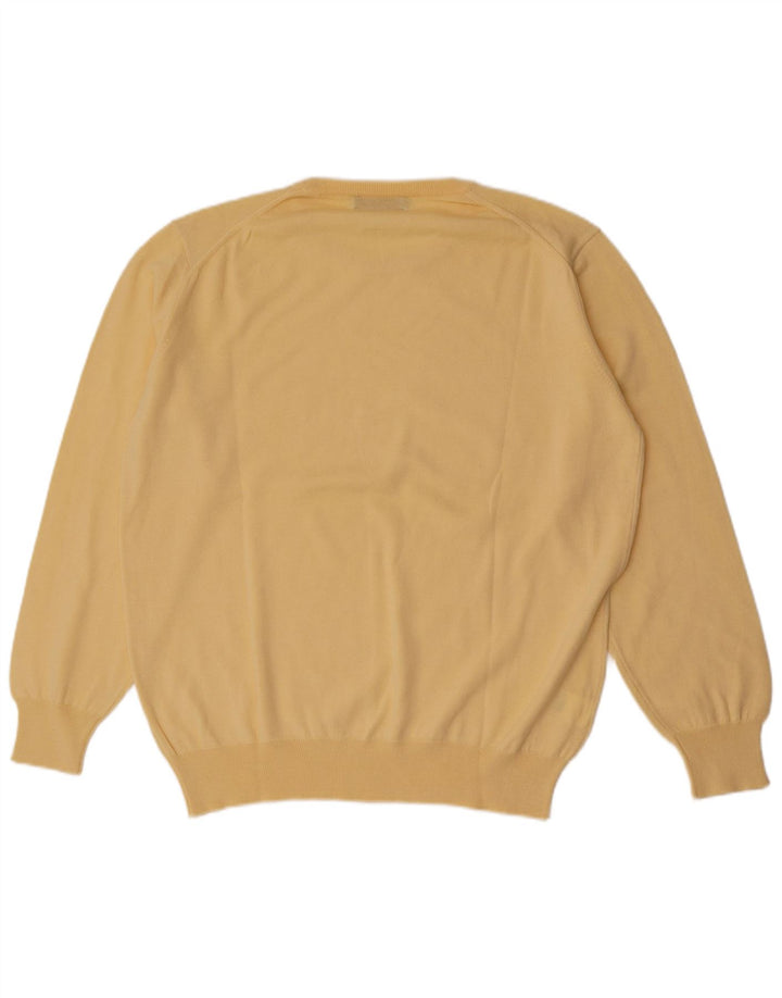 Il Granchio Maglione Uomo Girocollo Maglione Grande Giallo Lana Vergine