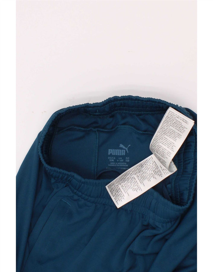 Pantaloncini sportivi Puma da bambino 9-10 anni in poliestere geometrico blu