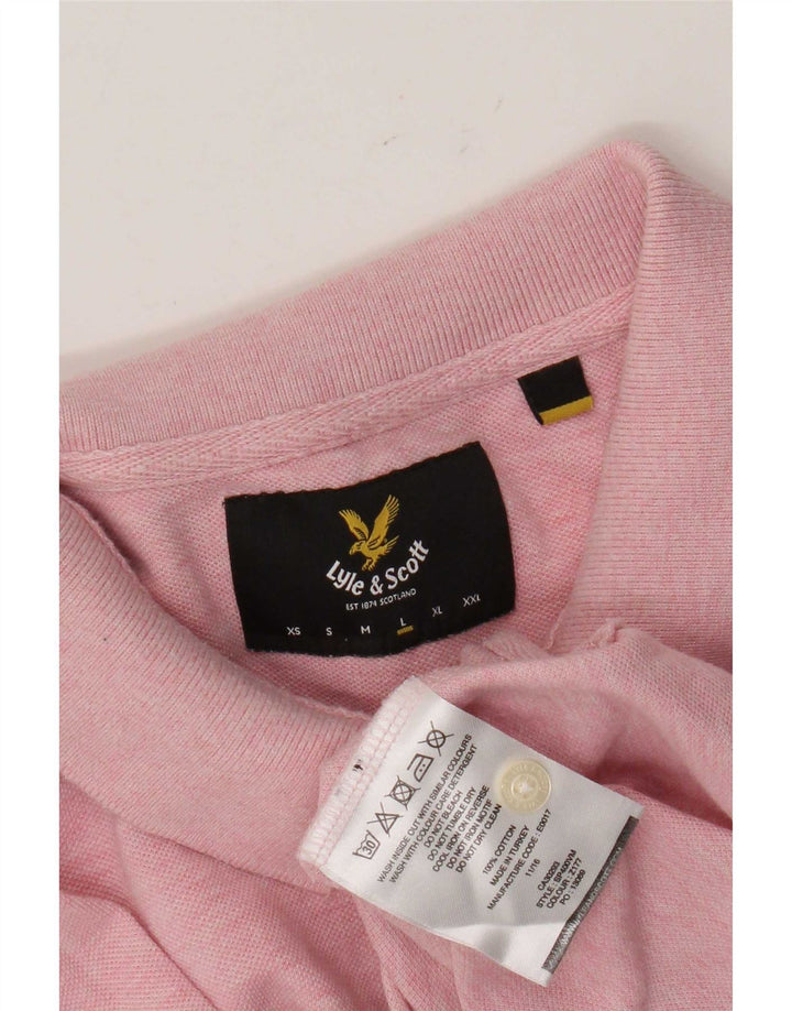 Polo da uomo Lyle & Scott grande in cotone rosa