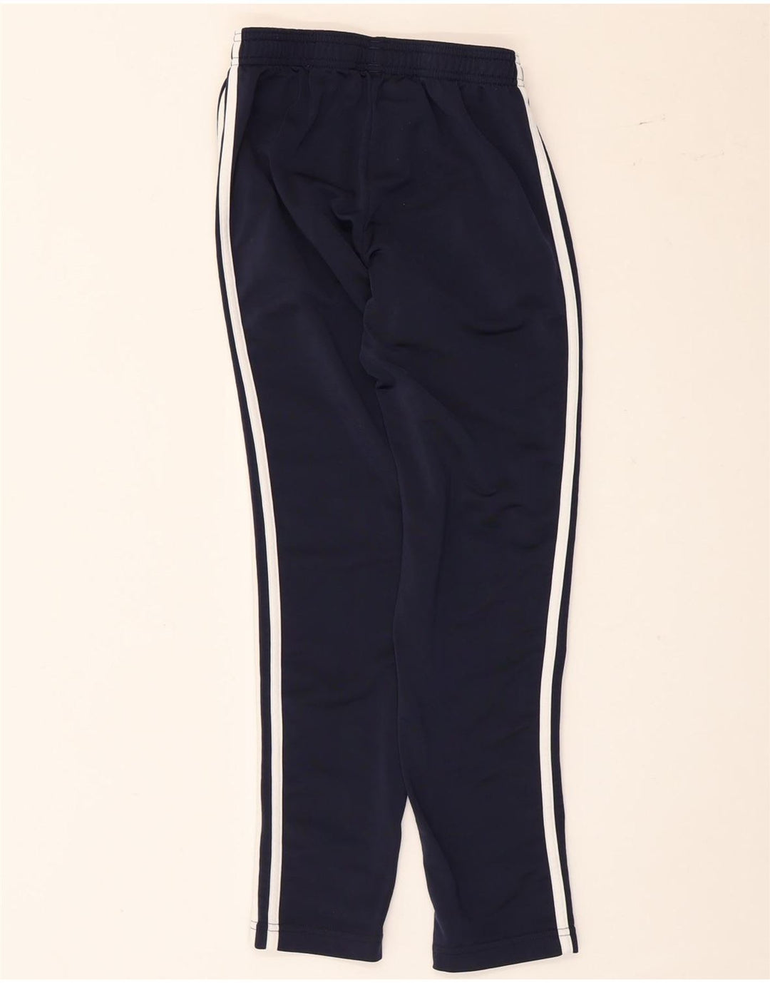 Pantaloni della tuta da ragazzo Adidas 11-12 anni in poliestere blu navy