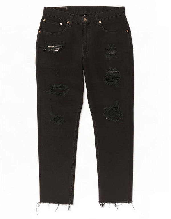 Levi's Uomo 581 Jeans dritti effetto consumato W34 L25 Cotone Nero