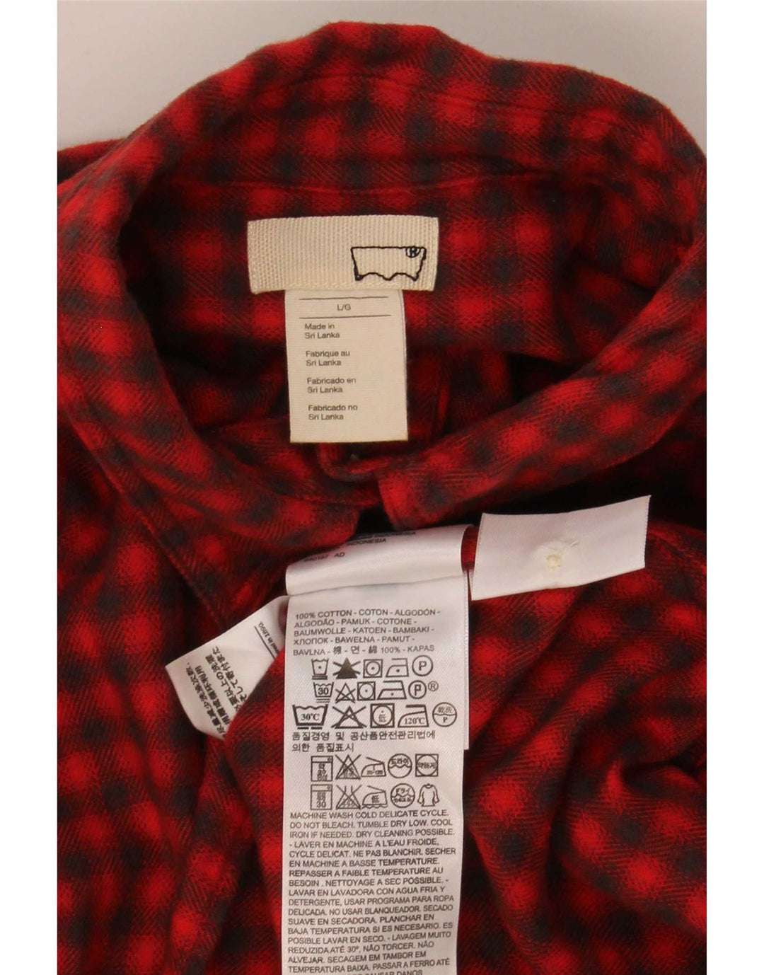 Levi's Camicia da donna in flanella pullover UK 16 Grande cotone a quadretti rosso
