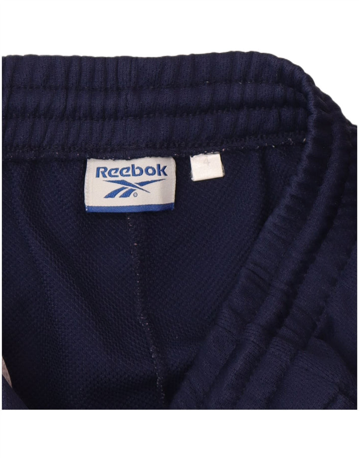 Pantaloni da tuta con grafica Reebok da uomo, grandi, in poliestere blu navy