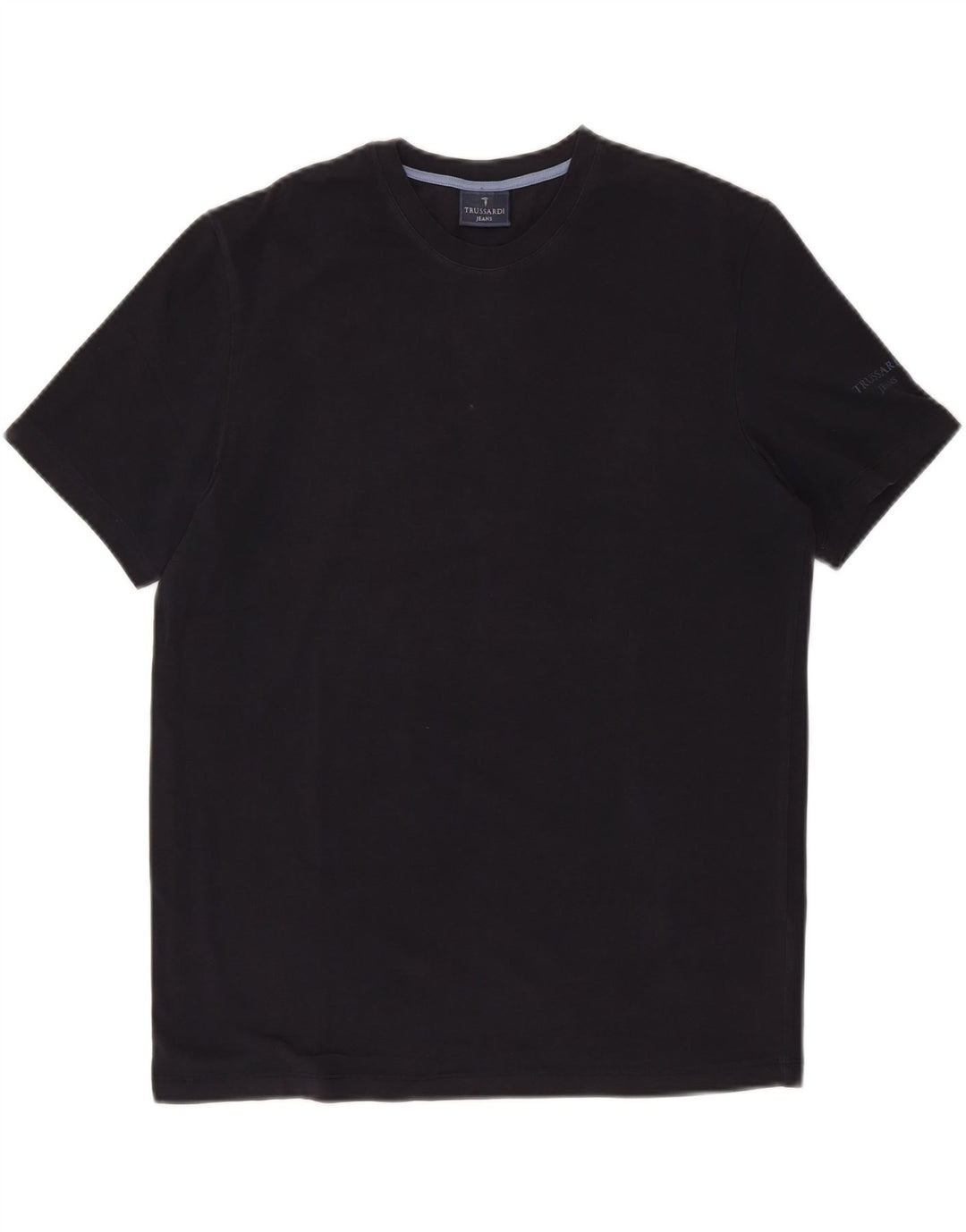 TRUSSARDI JEANS T-shirt Uomo Top Media Nera in Cotone