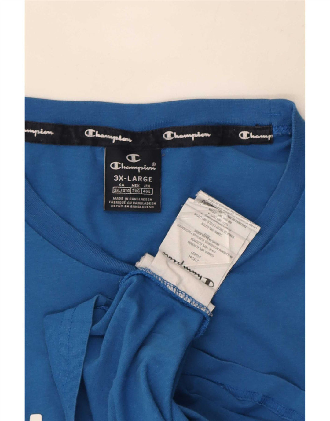 T-shirt grafica da uomo Champion Top 3XL cotone blu