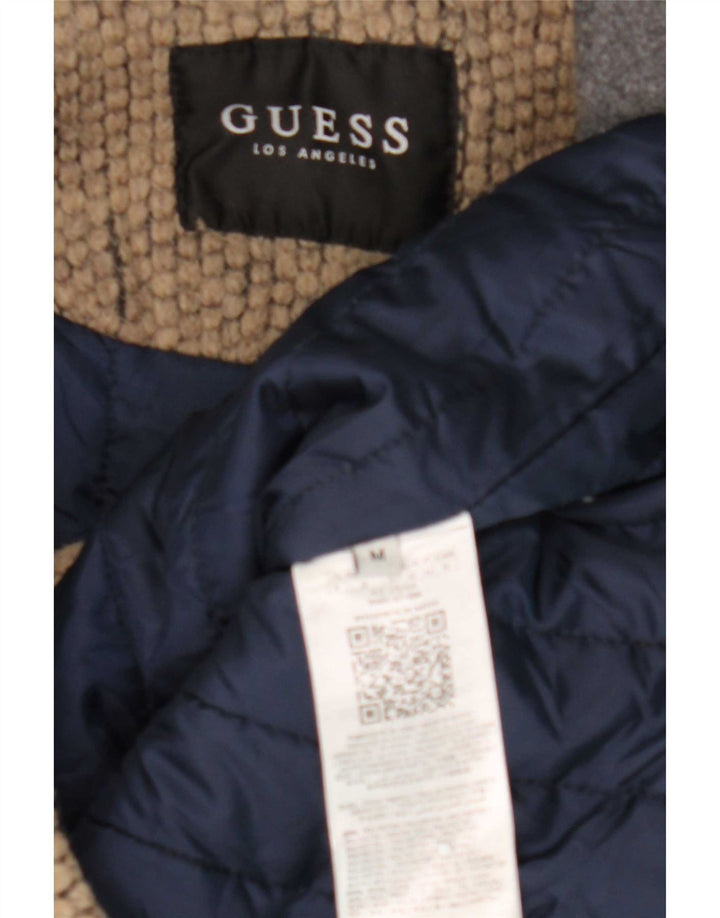 Guess Montgomery da uomo con cappuccio UK 38 Poliestere marrone medio