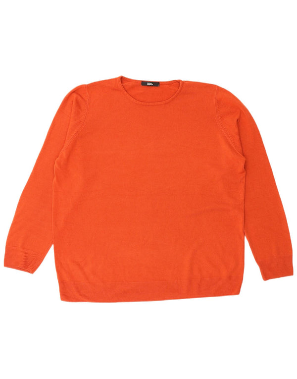 Maglione maglione girocollo da donna Marks & Spencer UK 20 2XL Acrilico arancione