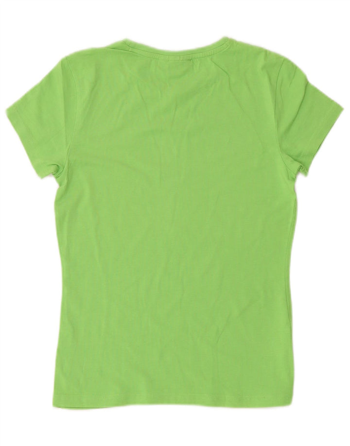 PUMA T-shirt grafica da donna Top UK 12 Verde medio Cotone