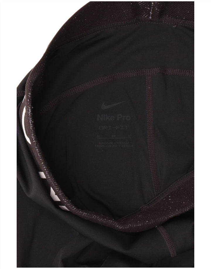 Leggings grafici Nike da donna Dri Fit UK 12 medio nero poliestere sportivo