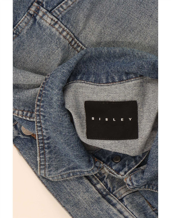 Giacca in denim da uomo Sisley UK 36 piccola in cotone blu