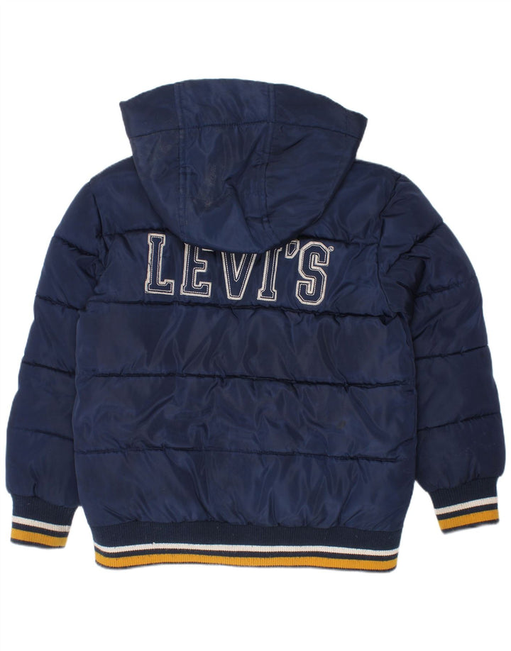 Giacca imbottita con cappuccio grafica Levi's per ragazzi 7-8 anni in poliestere blu navy