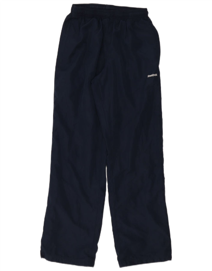 Pantaloni da tuta da uomo REEBOK piccoli in poliestere blu navy