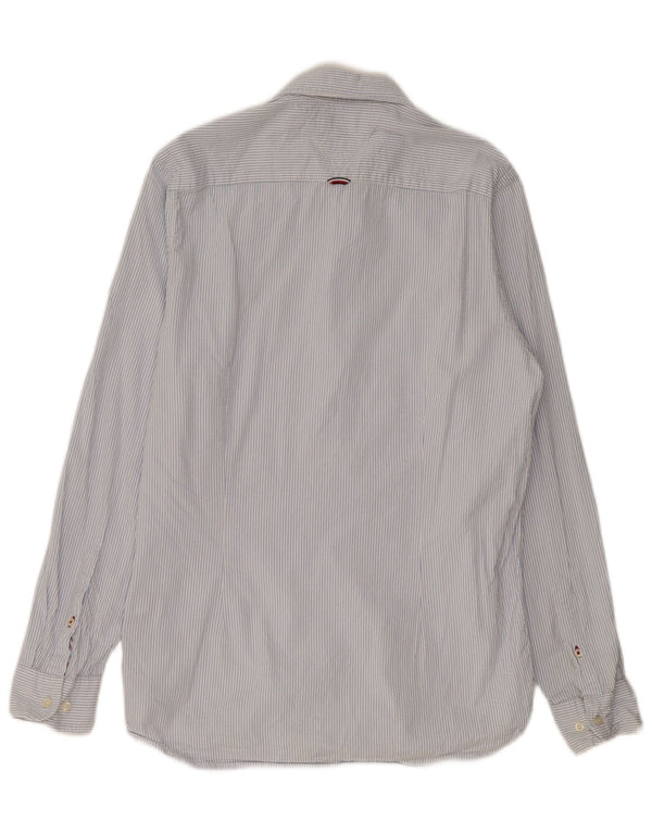 Camicia slim fit da uomo Tommy Hilfiger grande cotone gessato blu