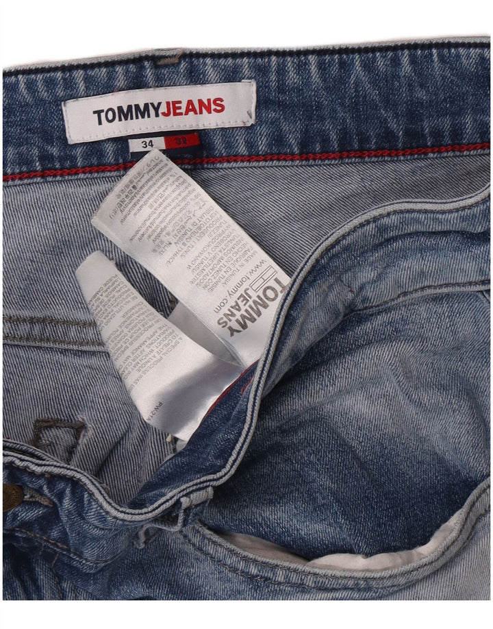 Jeans slim da uomo Tommy Hilfiger W34 L32 cotone blu