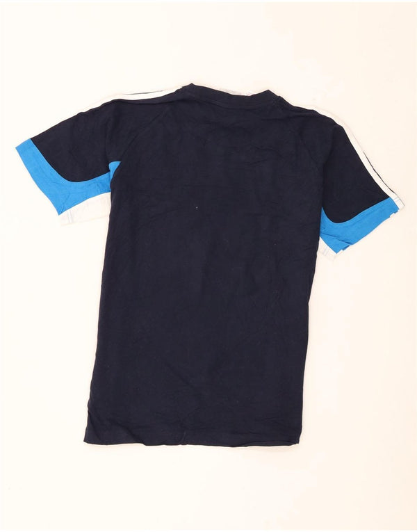 T-shirt Adidas da bambino 15-16 anni in cotone color block blu navy
