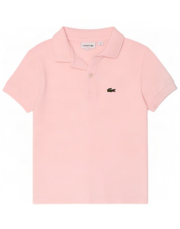 Polo Lacoste da bambino 7-8 anni in cotone rosa
