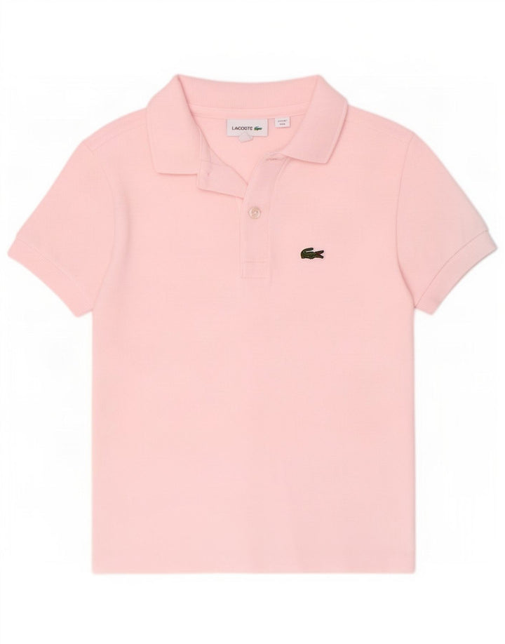 Polo Lacoste da bambino 7-8 anni in cotone rosa