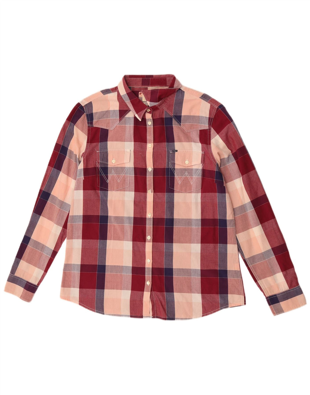 Camicia Wrangler da donna vestibilità regolare UK 18 XL cotone a quadri multicolore
