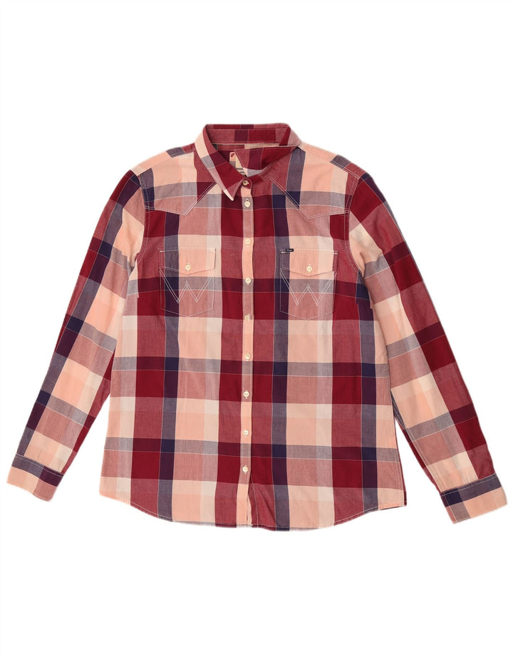 Camicia Wrangler da donna vestibilità regolare UK 18 XL cotone a quadri multicolore