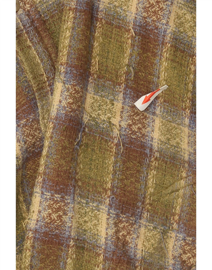 Camicia Trussardi Uomo in Flanella a Quadri Grandi Verdi